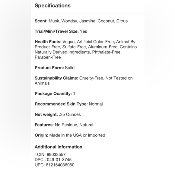 🦋$3 ~ Native Deodorant ~ Limited Edition Holiday ~ Spiked Egg Nog ~ NEW - Picture 6 of 10